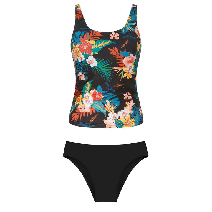 Damen Bikiniset mit floralem Oberteil und klassischem Unterteil Drune