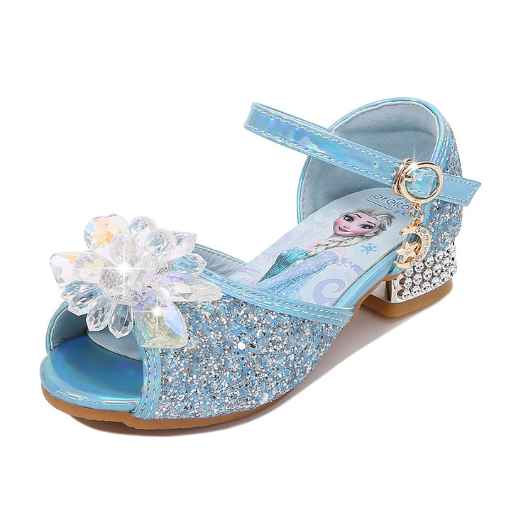Mädchen Glitzernde Festtagschuhe mit Blumenapplikation Drune