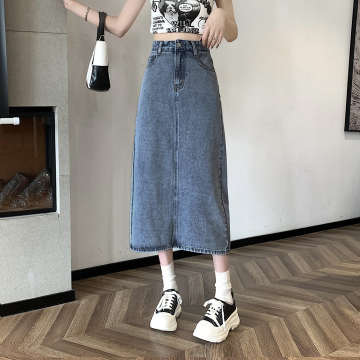 Damen Midikleid aus Denim Drune