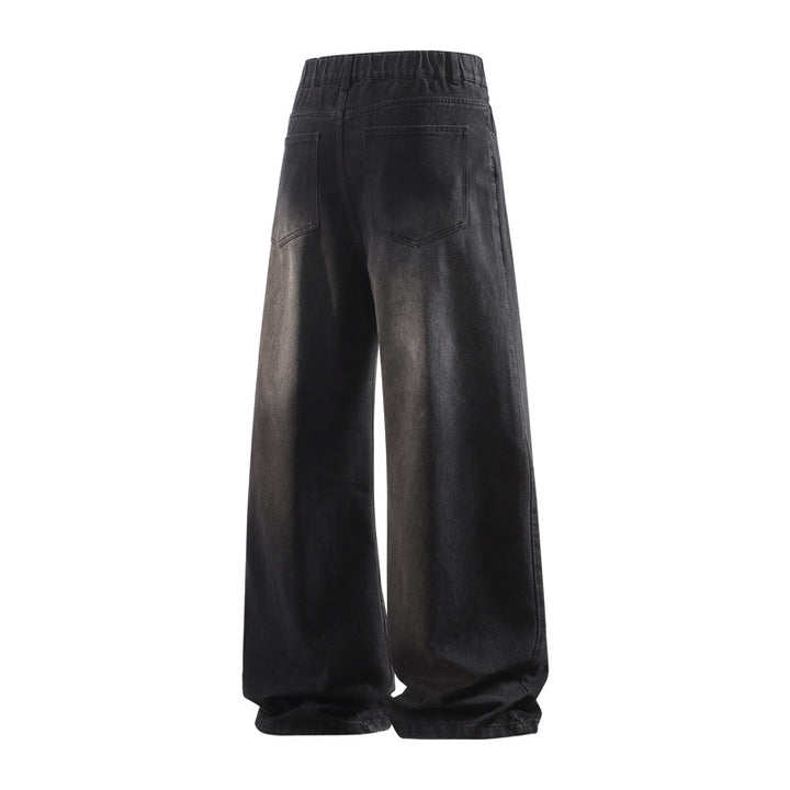 Damen Weite Baggy-Jeans mit hoher Taille, extra weitem Bein und Vintage-Waschung Drune