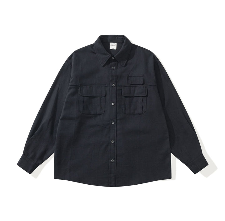 Herren Utility-Overshirt mit großen Pattentaschen und Boxy-Schnitt Drune