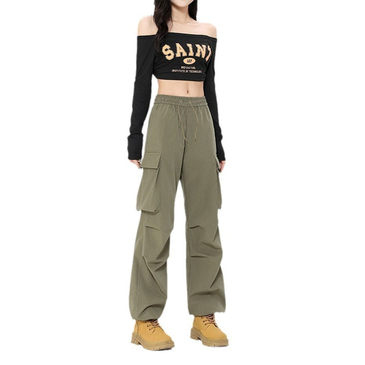 Damen Modische Cargo-Hose Drune