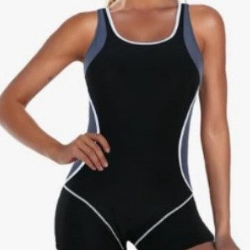 Damen Sportlicher Schwimmanzug mit Shorty-Schnitt Drune