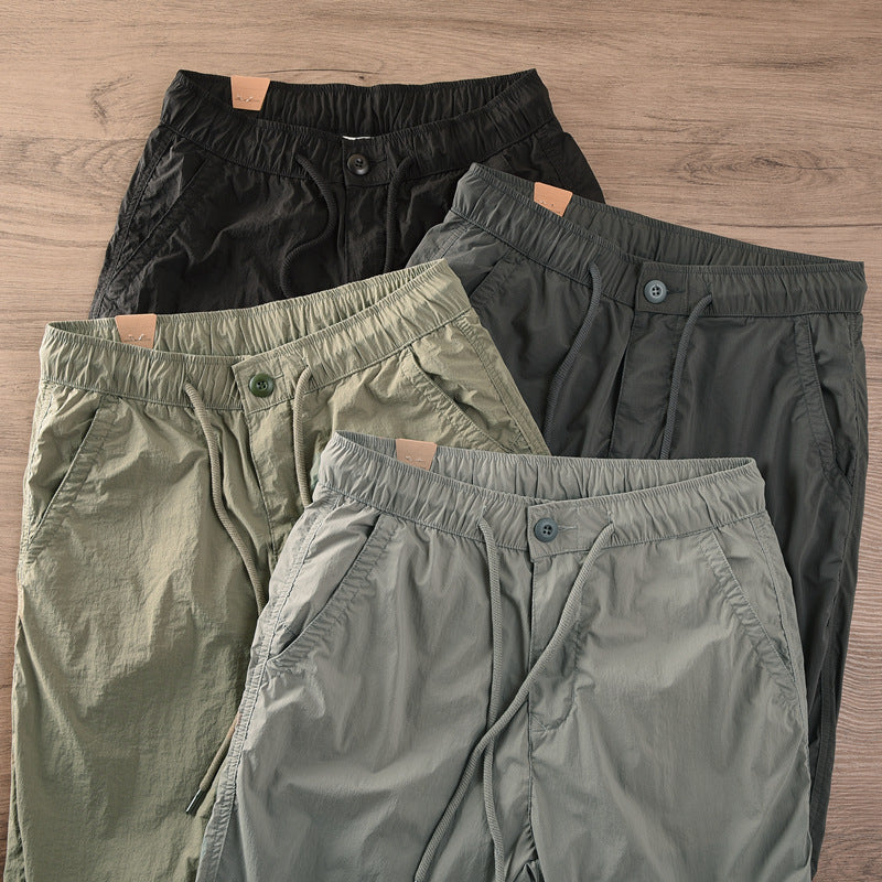 Herren lässige Jogginghose mit elastischem Bund und seitlichen Taschen Drune