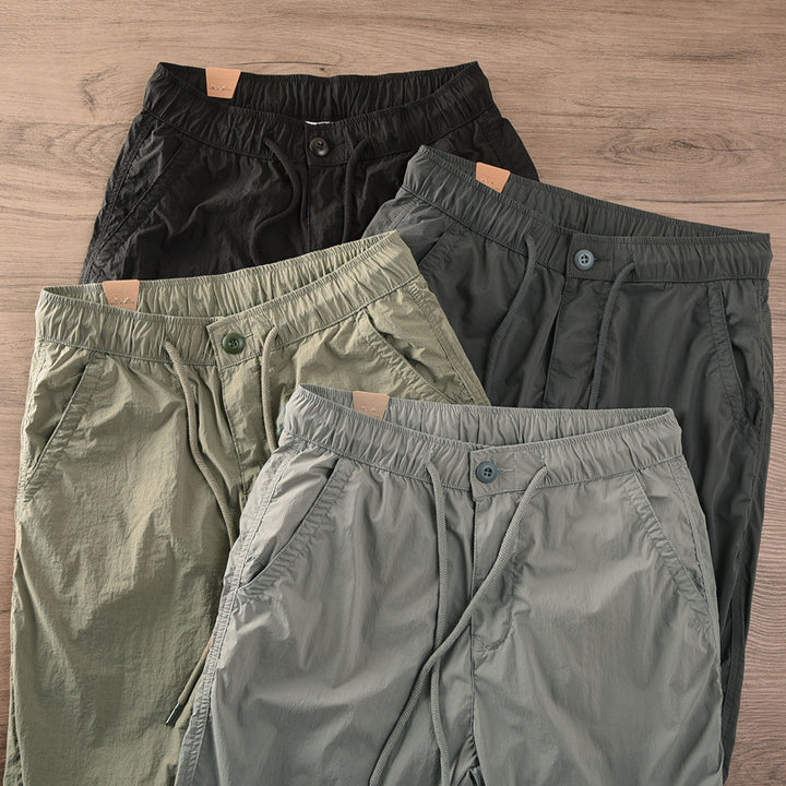 Herren lässige Jogginghose mit elastischem Bund und seitlichen Taschen Drune