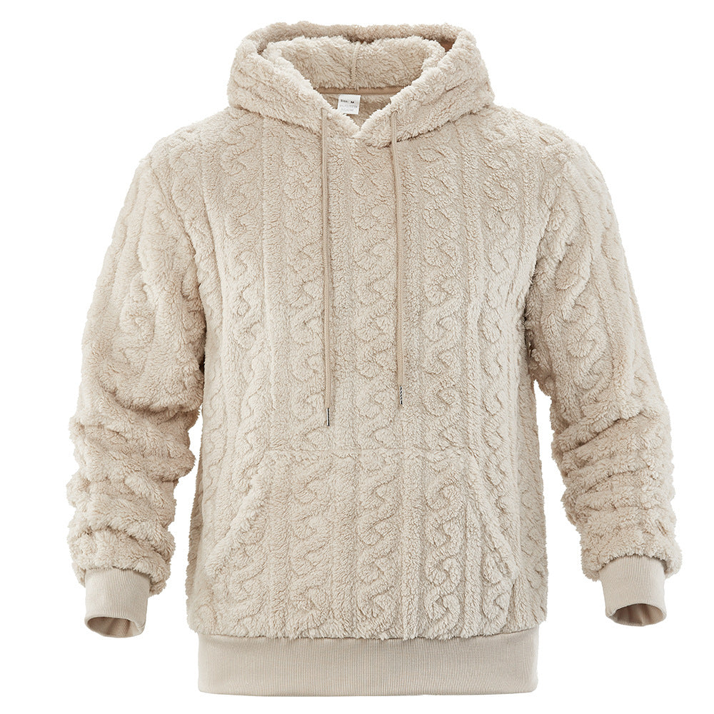 Damen Warmes Kapuzenpullover mit strukturiertem Wabenmuster Drune
