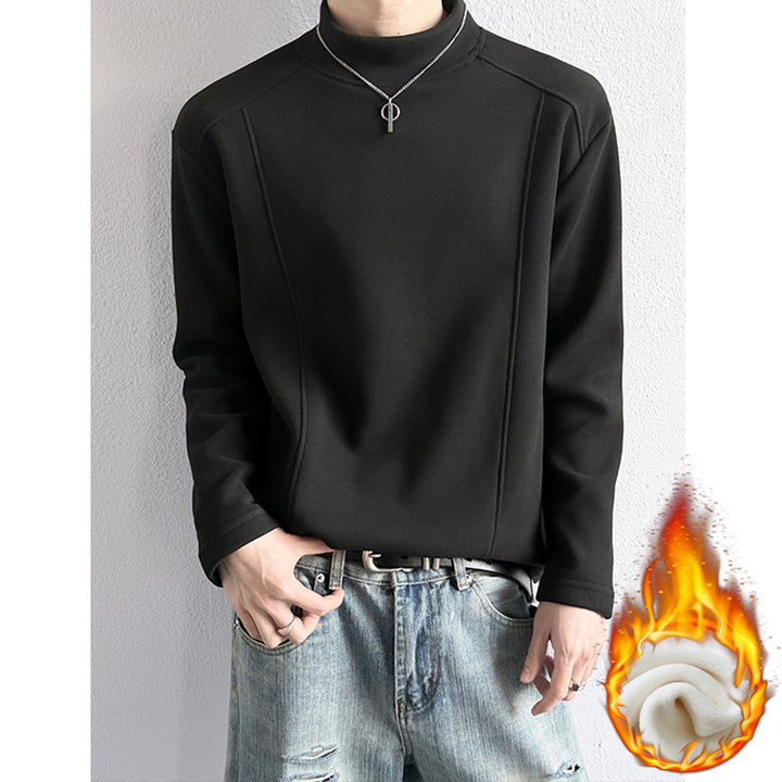 Herren Oversize Stehkragen-Sweatshirt mit Raglanärmeln und dezentem Farbverlauf Drune