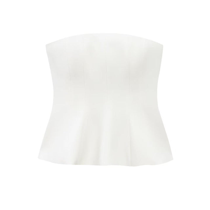 Damen Bustier-Oberteil mit figurformendem Schnitt und elegantem Plissee Drune