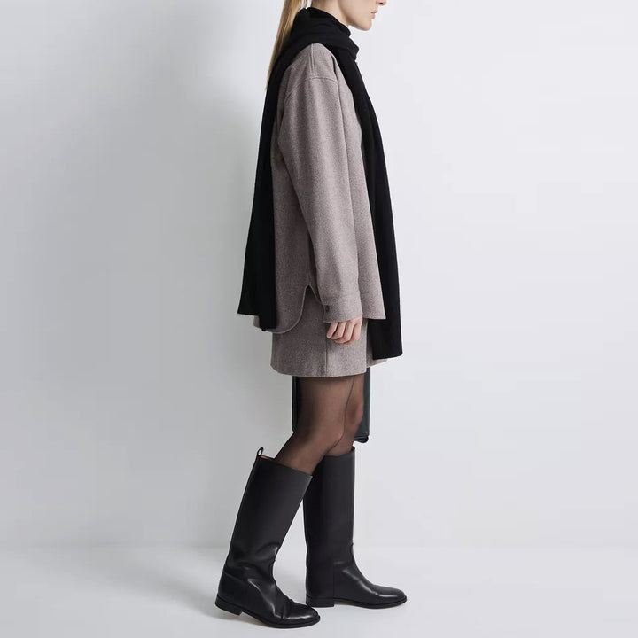 Damen zeitlose Mehrzweck-Jacke aus hochwertigem Twill-Wollmix Drune