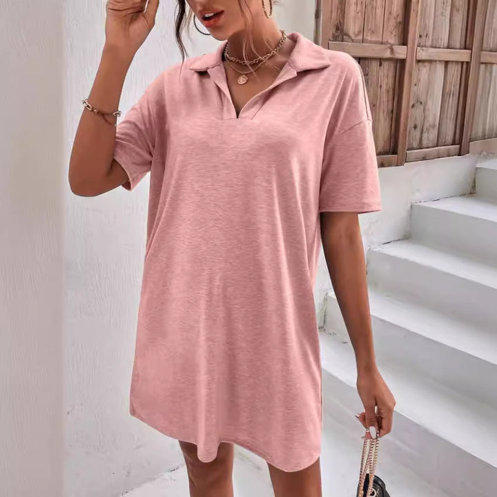 Damen Polo-Shirt Kleid Drune