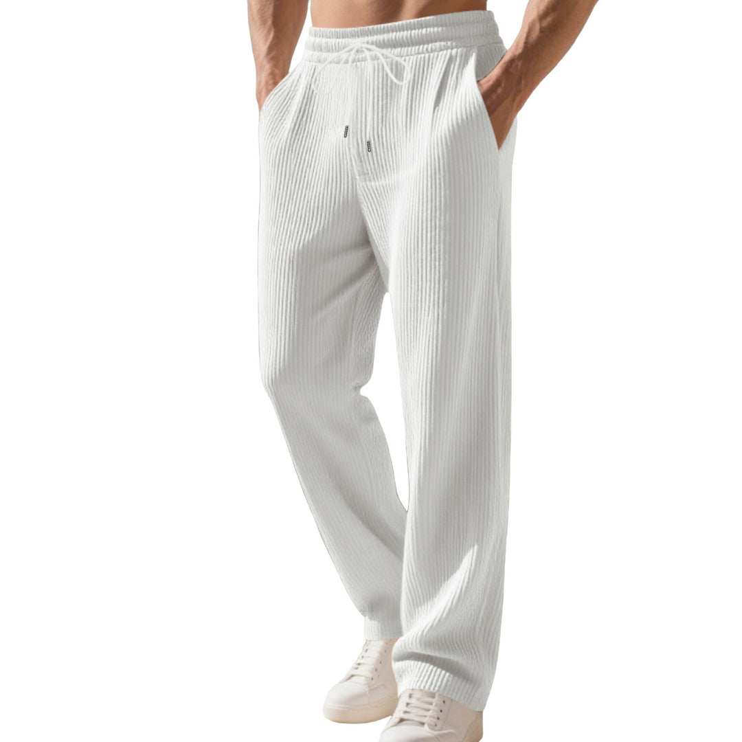 Herren Relaxed-Fit Strick-Jogginghose mit feiner Rippstruktur Drune
