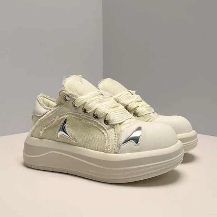 Damen Hochwertige Sneaker mit innovativer Schnürdetails und bequemer Dämpfung Drune