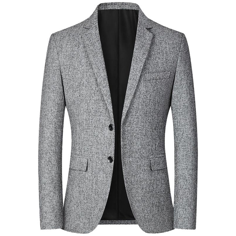 Herren Tweed-Sakko Slim Fit mit fallendem Revers Drune