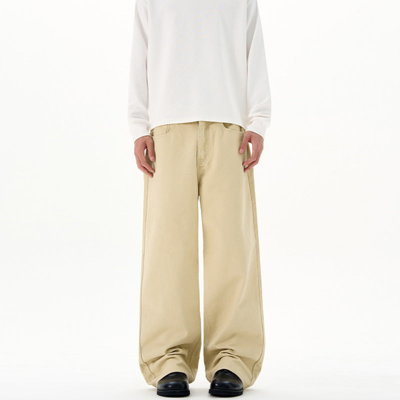 Herren Weitgeschnittene Five‑Pocket‑Denimhose im geraden Palazzoschnitt Drune