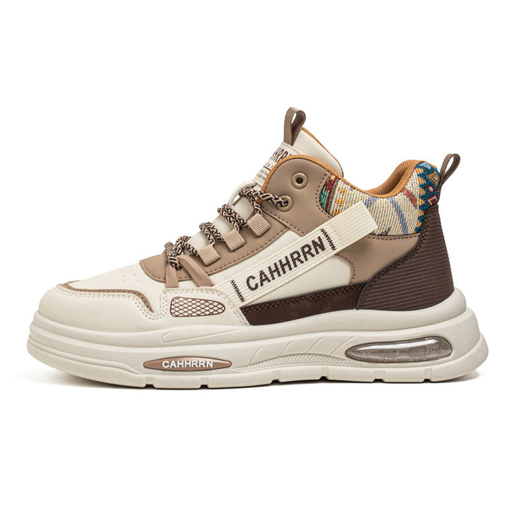Herren hochgeschnittene Streetstyle-Sneaker mit Luftkapsel-Zwischensohle und tribal-gepolsterter Knöchelmanschette Drune