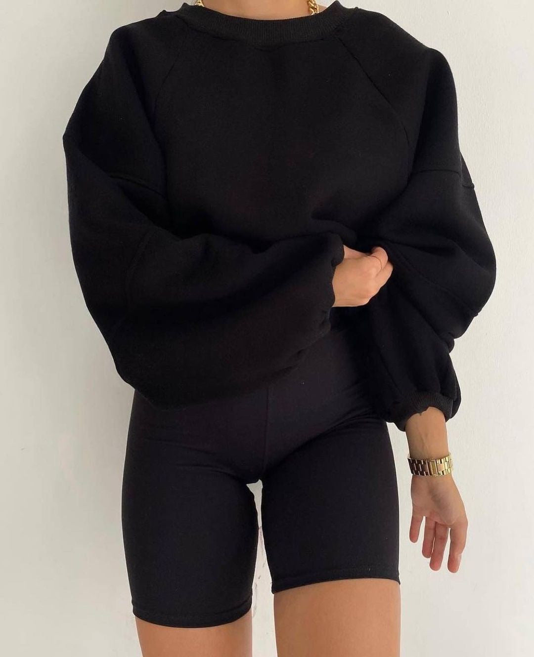 Damen Oversized Sweatshirt mit voluminösen Ärmeln Drune