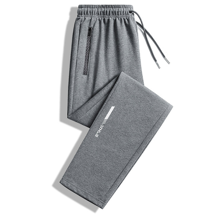 Herren Sportive Stretch-Jogginghose mit elastischem Bund und Reißverschlusstaschen Drune