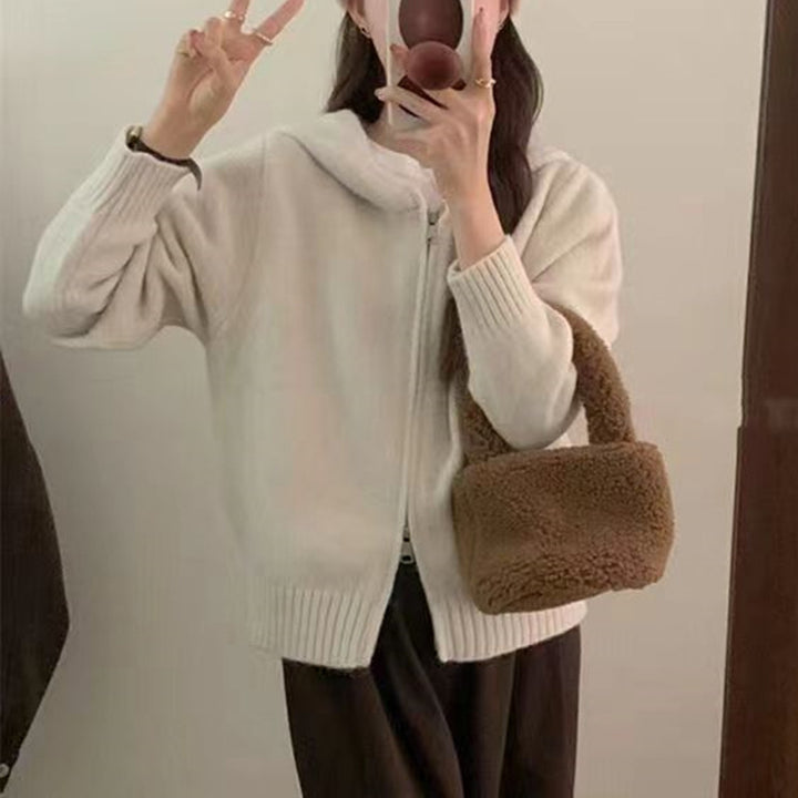 Damen Strickjacke mit Kordeldetails und lässigem Schnitt Drune