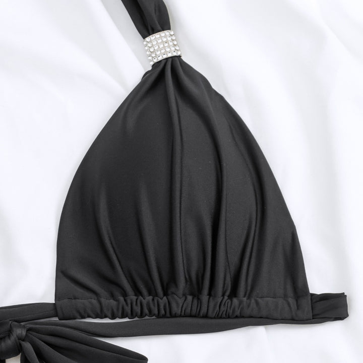 Damen Triangel-Bikini mit elegantem Metallverschluss und hohem Beinausschnitt Drune