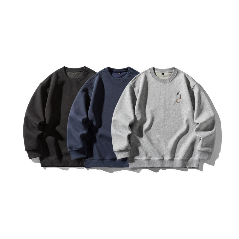 Unisex Oversize-Sweatshirt mit dezenter Koi-Stickerei Drune