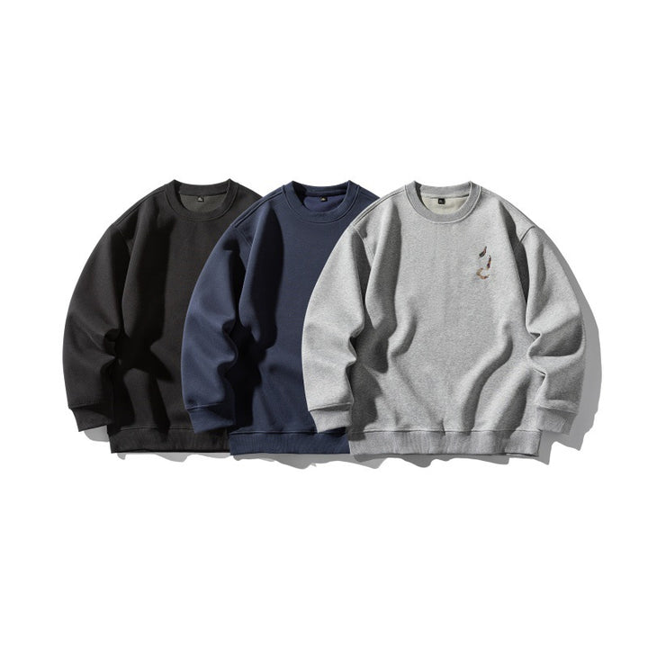 Unisex Oversize-Sweatshirt mit dezenter Koi-Stickerei Drune