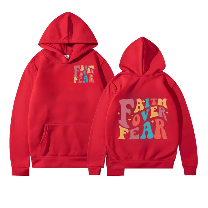 Damen Kapuzenpullover mit kreativem Schriftzug und weichem Innenfleece Drune