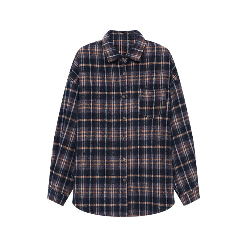 Damen karierte Freizeitjacke mit Komfort und weichem Futter Drune