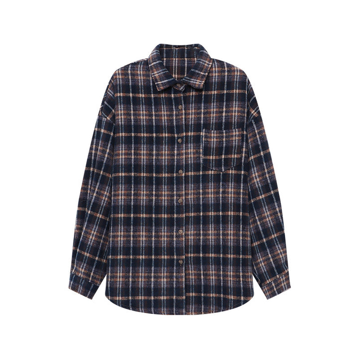 Damen karierte Freizeitjacke mit Komfort und weichem Futter Drune