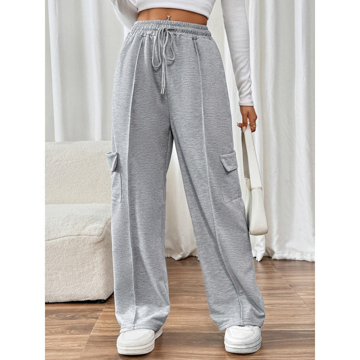 Damen Weite Cargo-Hosen mit elastischem Bund und praktischen Seitentaschen Drune