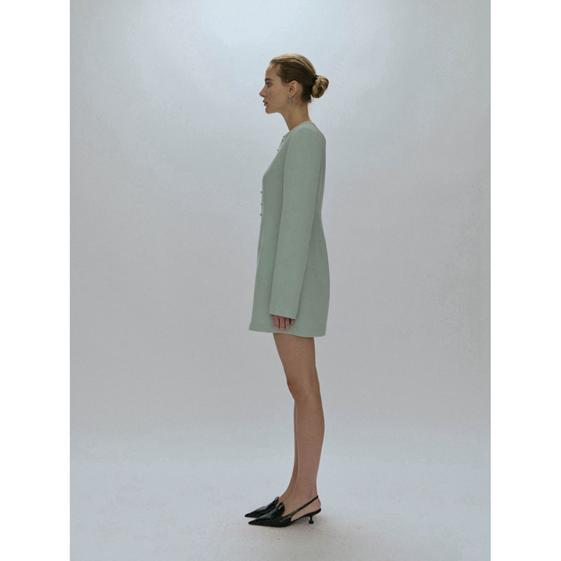 Damen eleganter Blazer mit Knopfleiste und minimalistischer Silhouette Drune