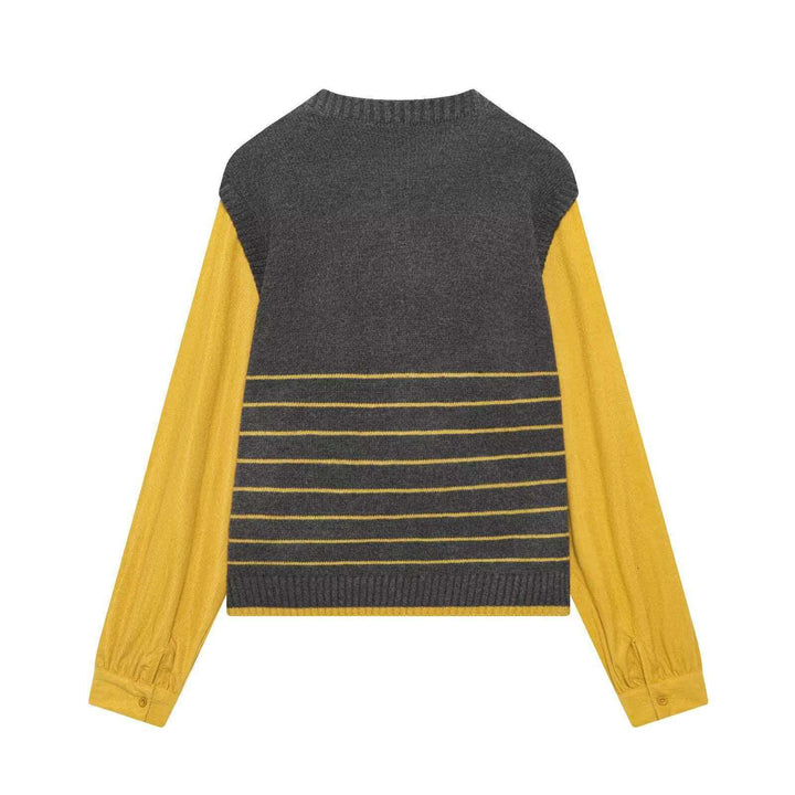 Damen modischer Cardigan mit eleganten Kontrasten Drune