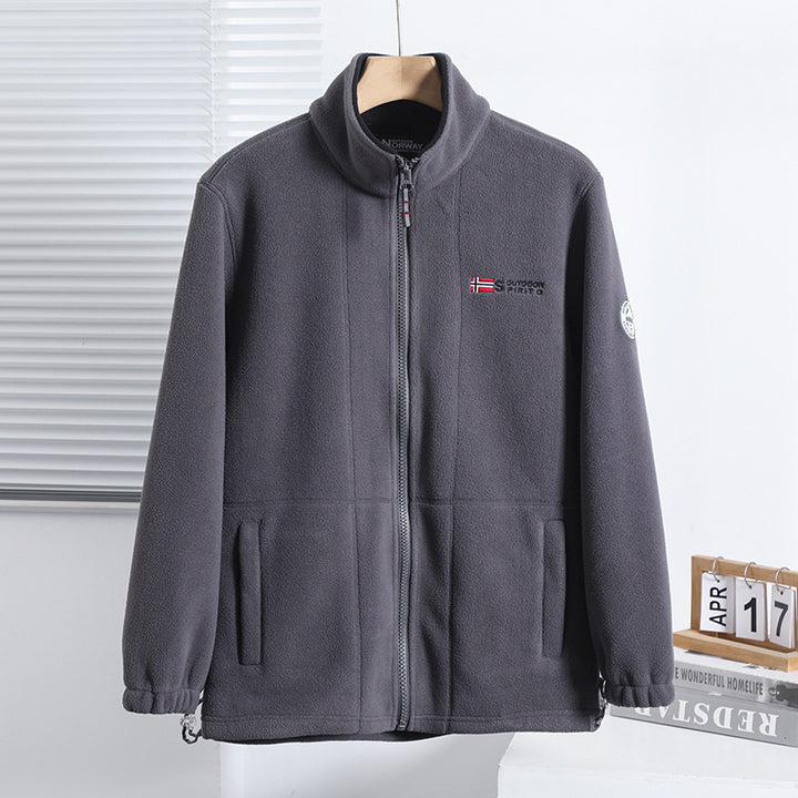 Herren Weiche Fleecejacke mit Reißverschluss Drune