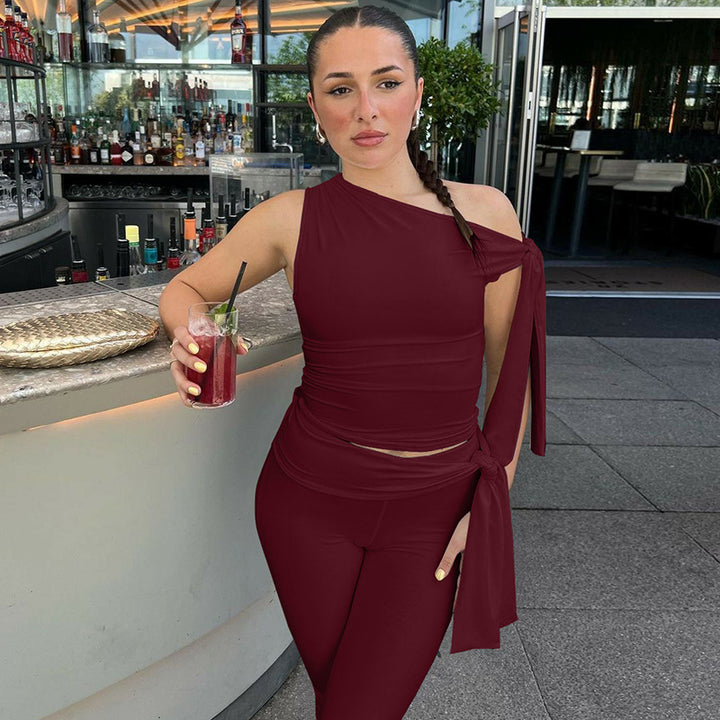 Damen Einseitiger Jumpsuit mit exklusiven Drapierungen Drune