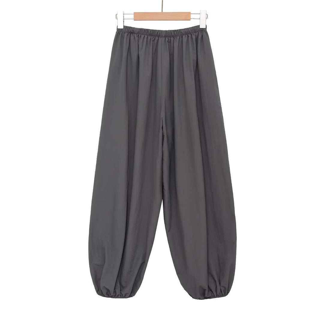 Damen Sportliche Sweatpants mit elastischem Bund und weiten Beinen Drune