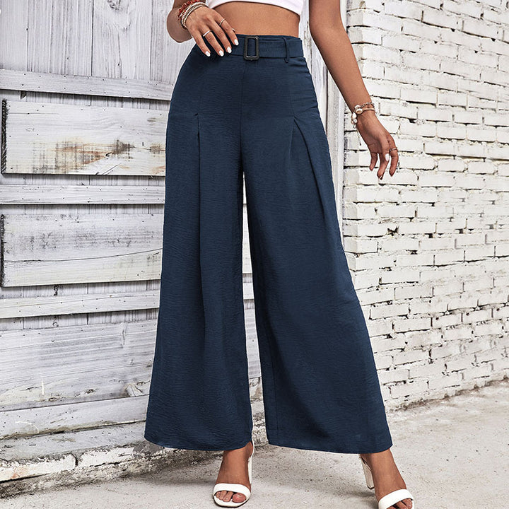 Damen Weitgeschnittene Hose mit Taillenkordel Drune