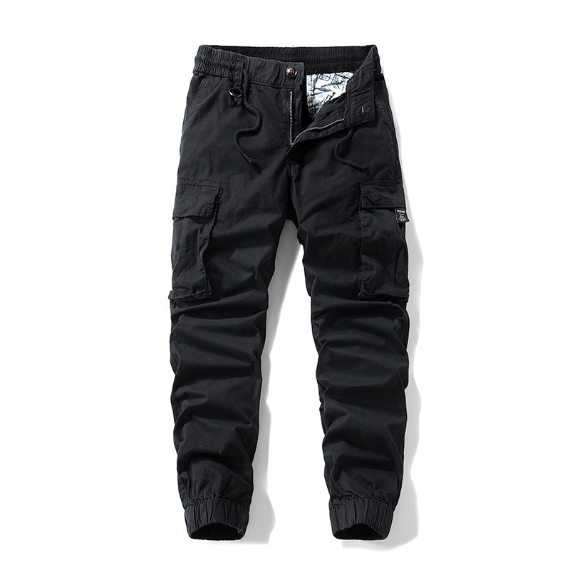 Herren Cargo-Jogger im technischen Utility-Design mit elastischem Tunnelzugbund und Mehrfachtaschen Drune