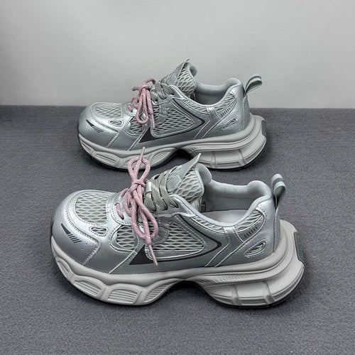 Damen Sportliche Sneakers mit atmungsaktiver Mesh-Oberfläche von Drune