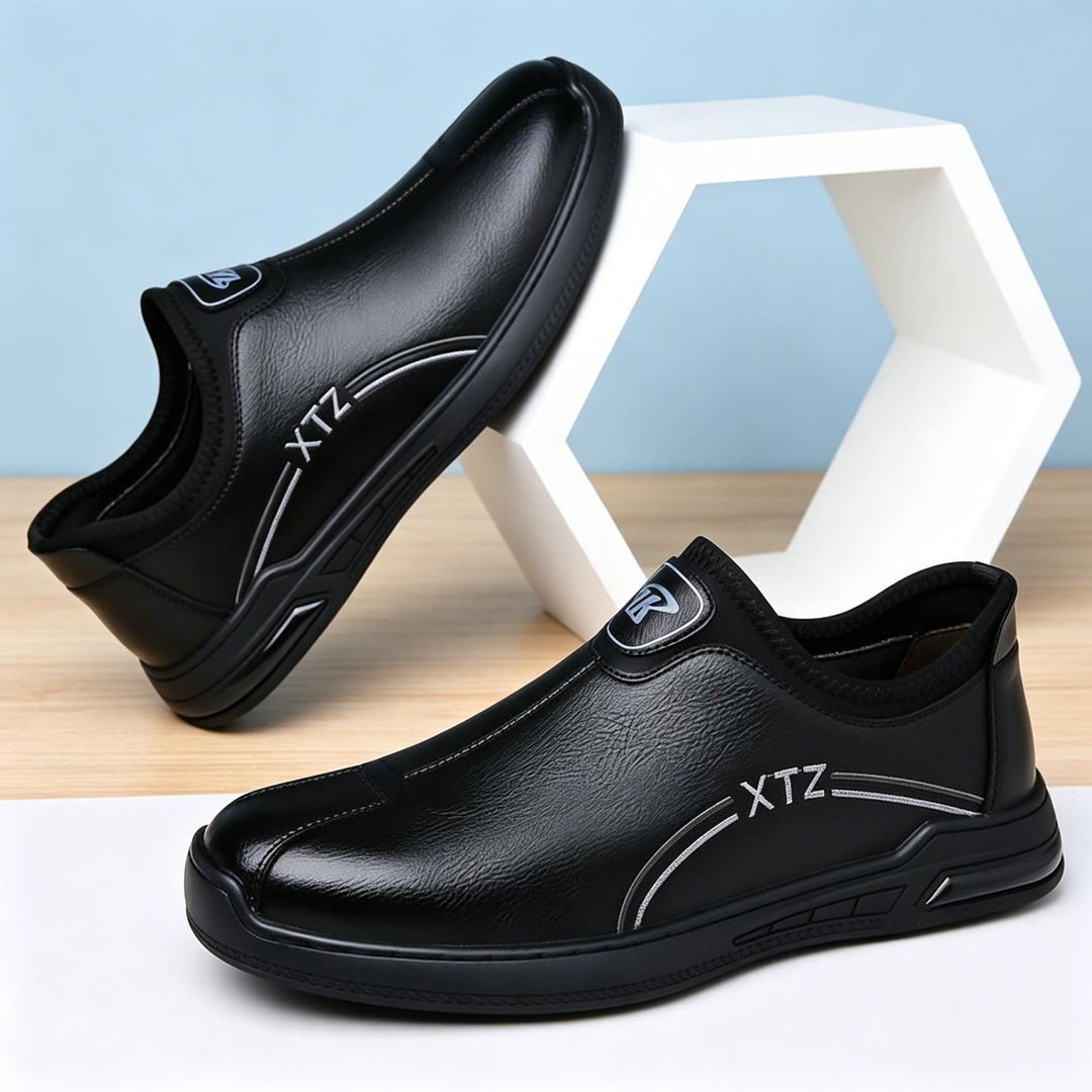 Herren Bequeme Slip-On Ledersneaker Drune