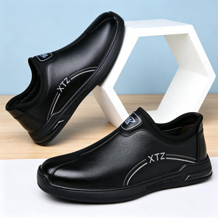 Herren Bequeme Slip-On Ledersneaker Drune