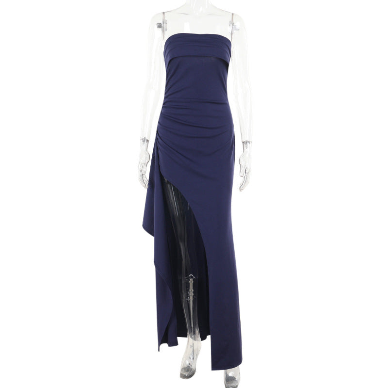 Damen Elegant Wickelmaxikleid Drune