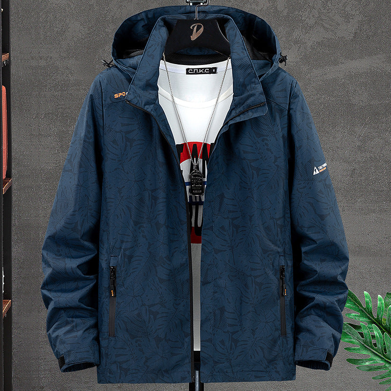 Herren Wetterfeste Allwetterjacke mit praktischem Kapuzendesign Drune