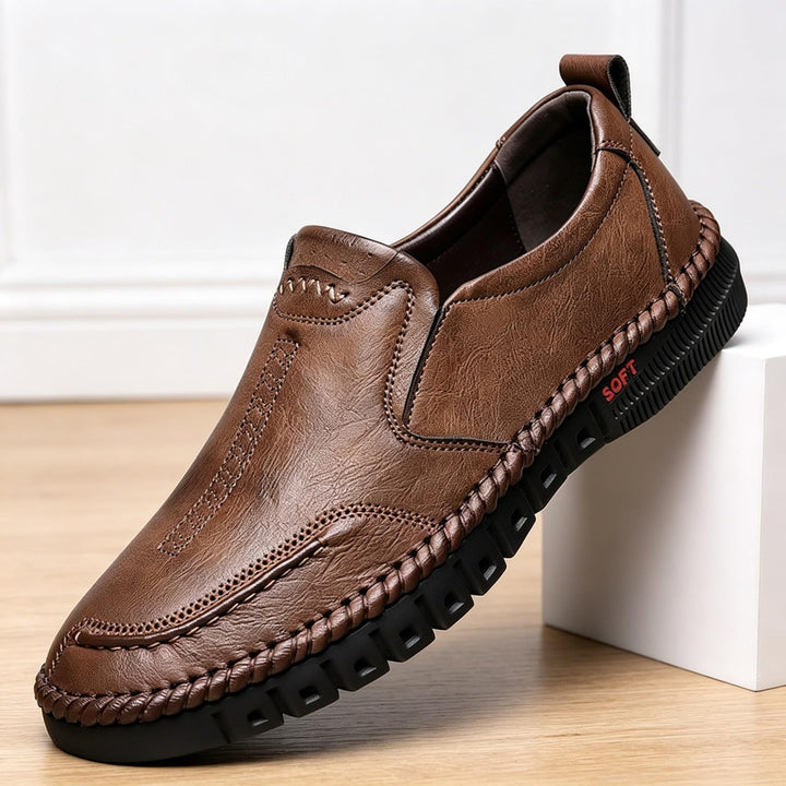 Herren Bequeme Slipper aus Leder Drune