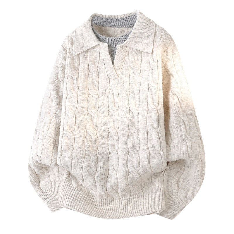 Damen Übergroßer Strickpullover Drune