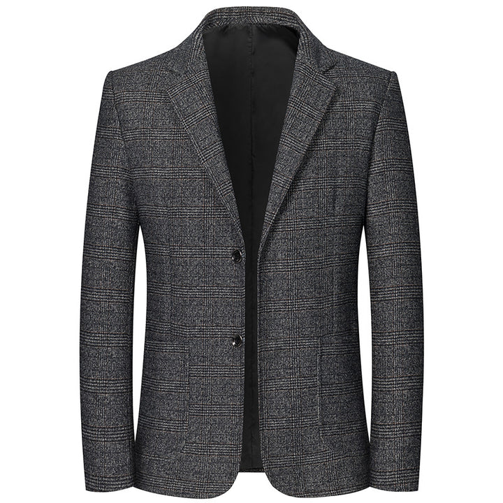 Herren Tailliertes Glencheck-Sakko im City‑Blazer‑Stil mit leichter Innenfütterung Drune