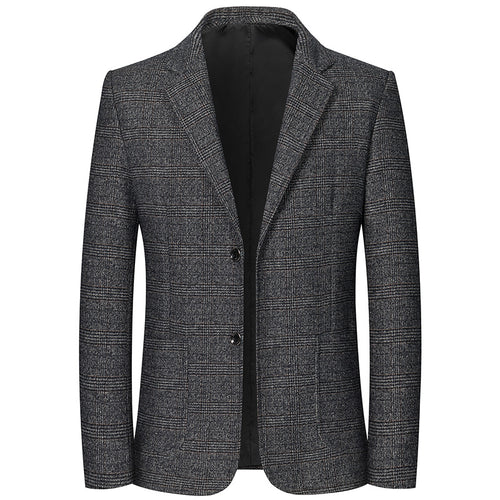 Herren Tailliertes Glencheck-Sakko im City‑Blazer‑Stil mit leichter Innenfütterung Drune