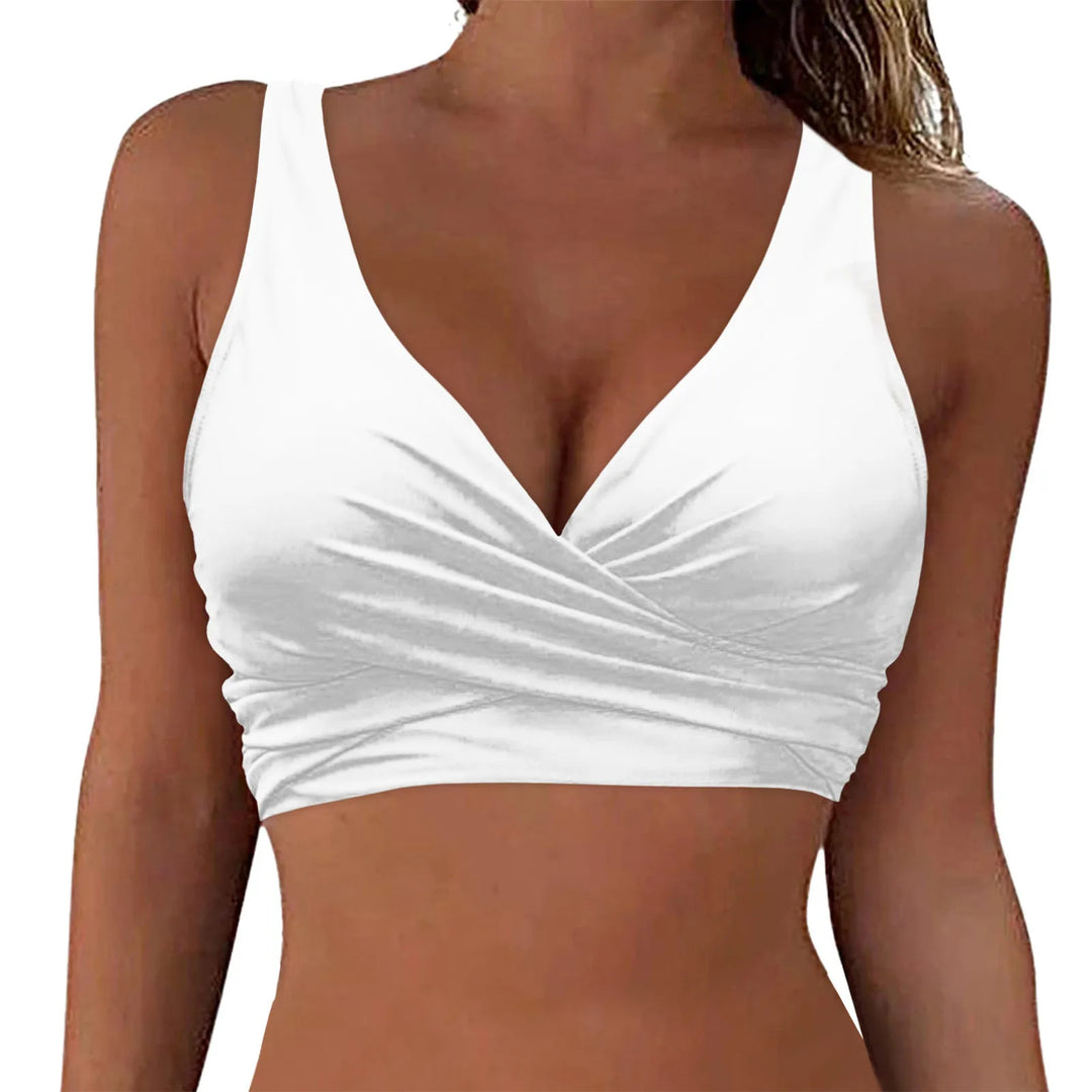 Damen komfortables Wickel-Bikinioberteil Drune