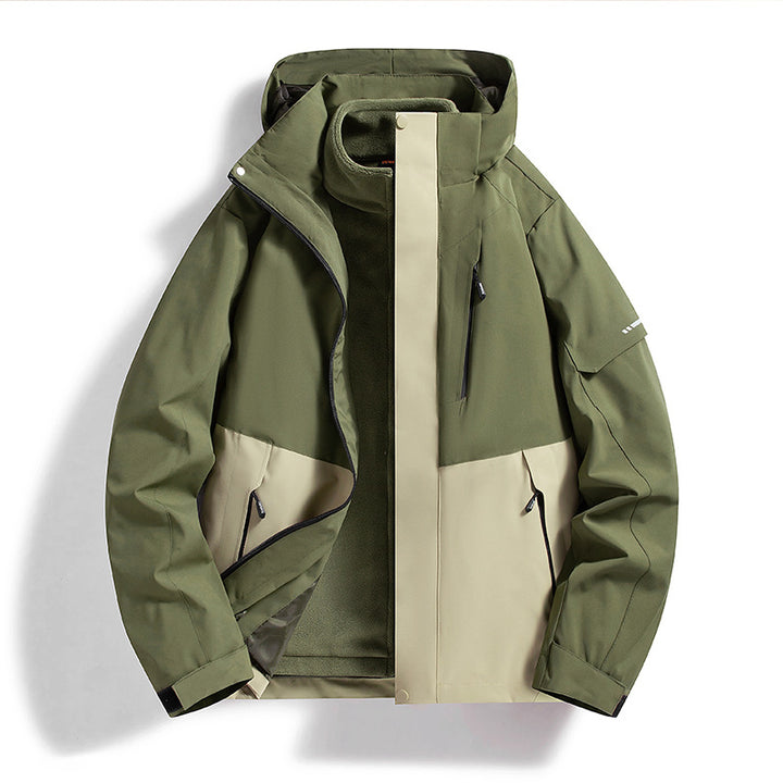 Damen Wasserdichte Outdoor-Jacke mit verstellbarer Kapuze Drune