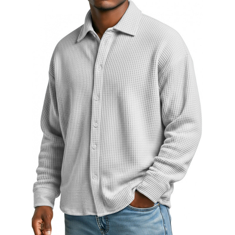 Herren Modische Strickjacke mit hohem Kragen Drune