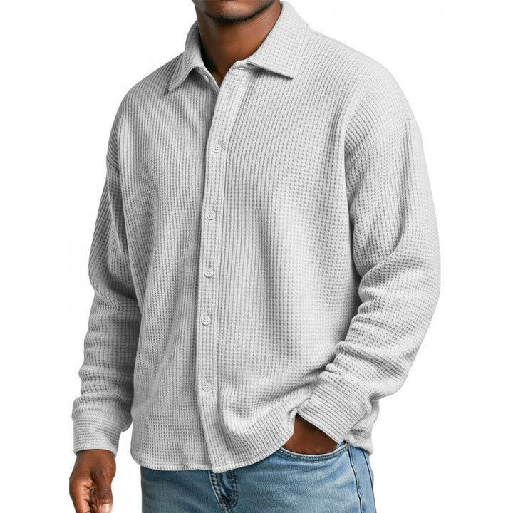 Herren Modische Strickjacke mit hohem Kragen Drune