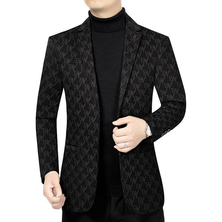 Herren Modernes Einreihiges City-Blazer mit aufgesetzten Taschen und leichter Halbfütterung Drune